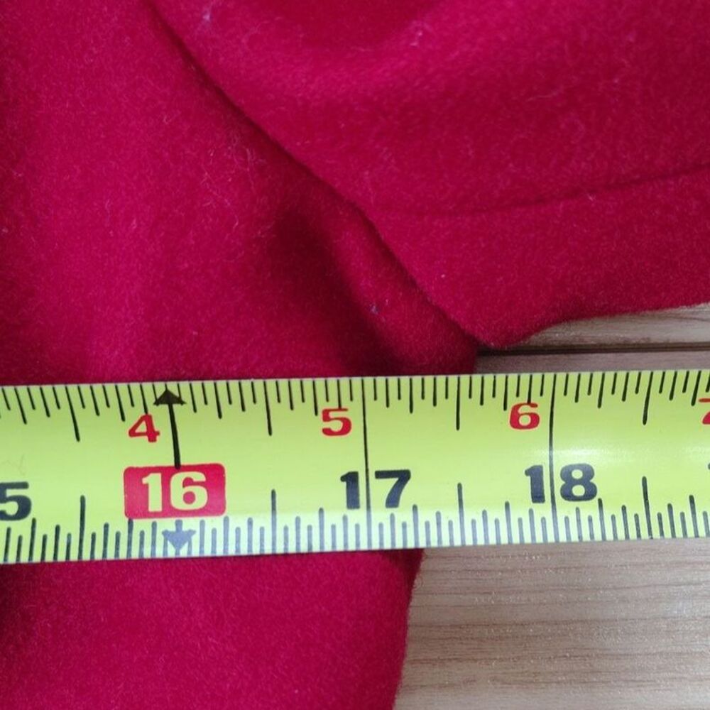 Tommy Hilfiger Cardinal Red Wool Blend Peacoat Size 6 - Picture 10 of 11